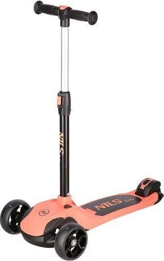 Trotinet për fëmijë NILS FUN HLB122 LED, 3 rrota, i palosshëm, rozë