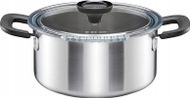 Tigan me kapak Fiskars Functional Form, 3L, çelik inox, argjend