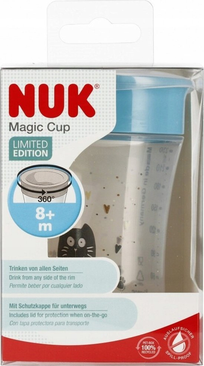 Чаша за деца NUK Magic, 230ml, 8m+, сина