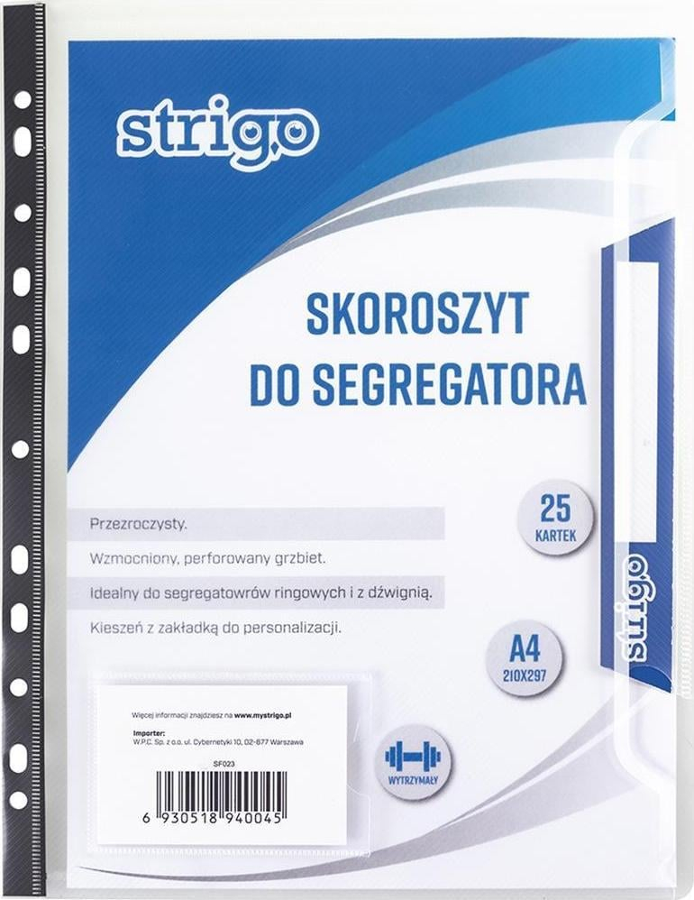 Dosje plastike Strigo për klasorë, transparente