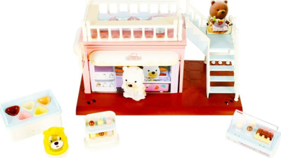 Lodër set akulloreje Mega Creative ICE CREAM SHOP Mini Town, me figurë arushi, për fëmijë 3+