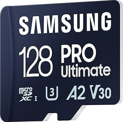Kartë memorie Samsung Pro Ultimate MicroSDXC, 128GB, 200MB/s, blu