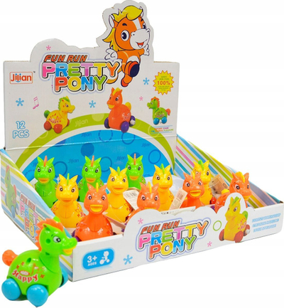Фигура играчка коњ Big Toys Wind-up Horse BZ0578, пластика, со клуч, во многу бои