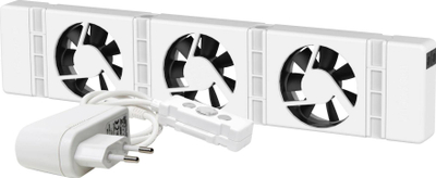Ventilator për radiator SpeedComfort 3.0 Mono Set, për radiator standard 50cm, i bardhë