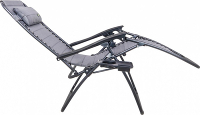 Karrige shtrirëse Garden Beach Lounger Stripes, e palosshme, me mbajtës për pije, me vija