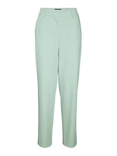 Pantallona VERO MODA VMZELDA Straight Fit, të gjelbër