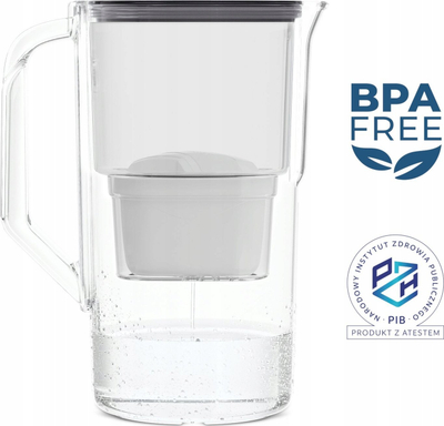 Kannë filtrimi Wessper AquaMax Basic, 3.3L, filtër karbon aktiv, gri