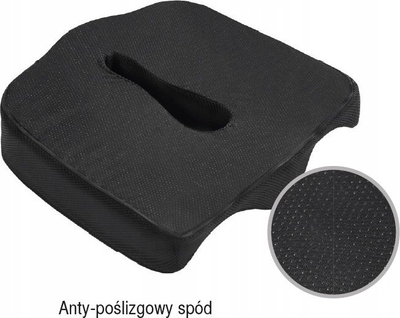 Jastëk për ulje Office MFP-4540, memory foam, bazë kundër rrëshqitjes, i zi
