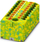 Bllok shpërndarës Phoenix Contact PTFIX, 19 dalje, 2.5mm², 57A, jeshile verdhë