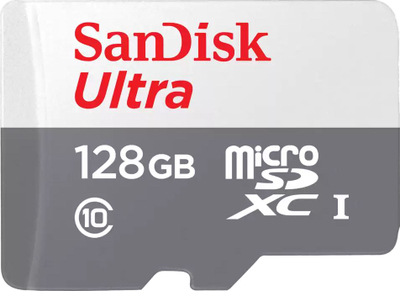 Kartë memorie SanDisk Ultra microSDXC, 128GB, Class 10 UHS-I