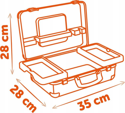 Kuti me vegla lodër Smoby Black Decker Bricolo Box, set për me ndërtu, me makinë ndërtimi lodër, me shumë ngjyra