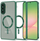 Куќиште за телефон Tech-Protect MagFlex за Samsung Galaxy A56 5G, со MagSafe, проѕирен заден дел, зелен Jungle
