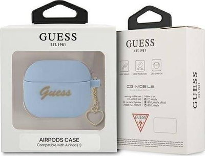 Kuti mbrojtëse Guess për AirPods 3, e kaltër