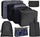 Set organizuesh udhetimi, 8 pjese, poliester Oxford, i zi
