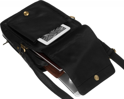 Çantë për burra Peterson PTN-371-NDM, lëkurë natyrale, crossbody, e zezë