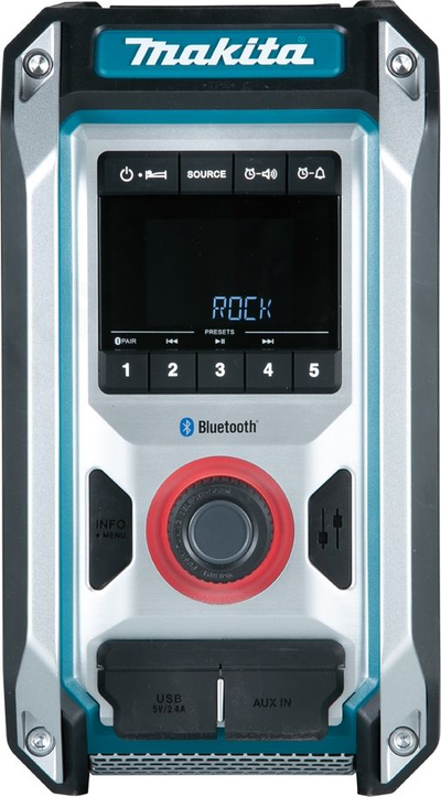 Radio pune Makita DMR114, DAB DAB+ FM, Bluetooth, e zezë me blu