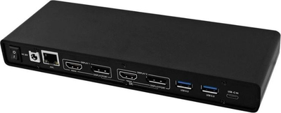 Dok V7 Universal USB C DisplayLink, dy ekrane 4K HDMI DP, 65W, i zi