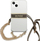 Mbulesë telefoni Guess GUHCP13SKC4GBGO për iPhone 13 mini, hardcase transparente, me rrip kafe dhe zinxhir ari
