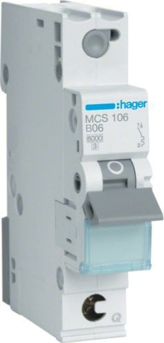 Ndërprerës automatik Hager MCS106, 1P, 6A, QuickConnect