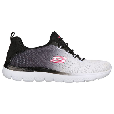 Atlete Skechers Summer Bright Charmer W 149536 BKW, Memory Foam, rrjetë ombré, bardh e zez