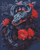 Set mozaik diamanti Ideyka Dangerous Rose, 5D, figurë dekorative, shumëngjyrëshe