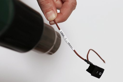 Rrip etiketimi Brother HSE231E, 11.2mm, heat shrink, i bardhë