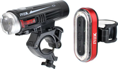 Set dritash biçiklete ProX Crater 880Lm Iris 50Lm, LED, USB, i zi me të kuqe