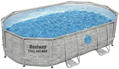 Pishinë me kornizë Bestway Steel Pro Max 56946, 488x305x107 cm, pompë me rërë, blu
