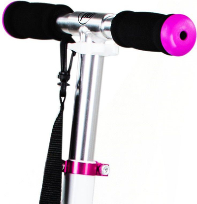 Trotinet PowerBlade PB Skull, тркала 200mm, преклопен, бело розов