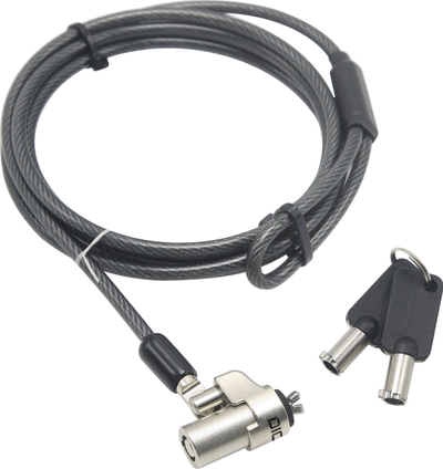 Кабел за безбедност Dicota D31540, 2m, за лаптоп и монитори, сребрен