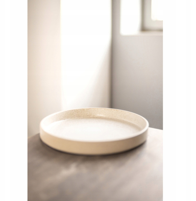 Pjatë e sheshtë Verlo LESS, 22 cm, porcelan, bezhë