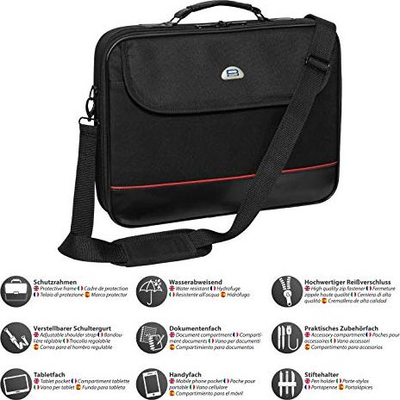 Çantë laptopi Pedea Trendline, 15.6", me maus wireless 2.4 GHz, e zezë