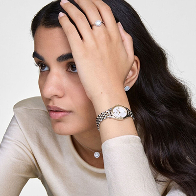 Orë dore për femra Daniel Wellington Ophelia Mini Two Tone Gold, e argjendtë/artë