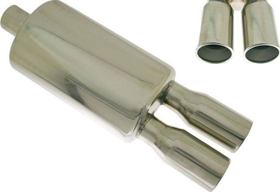Marmitë sportive Turboworks Sport Rear Muffler, 63mm 2.5", dalje 2x 76mm, çelik inox