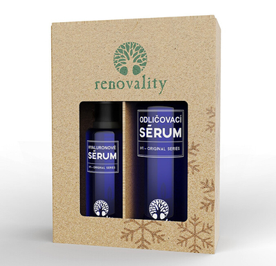 Set për fytyrë Renovality, serum për grim + serum hialuronik + piling për fytyrë