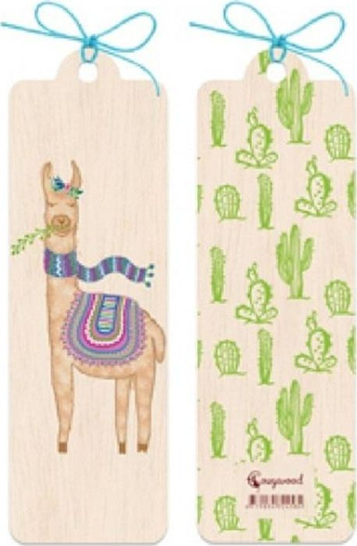 Shënues libri Cozywood Llama, druri, natyral