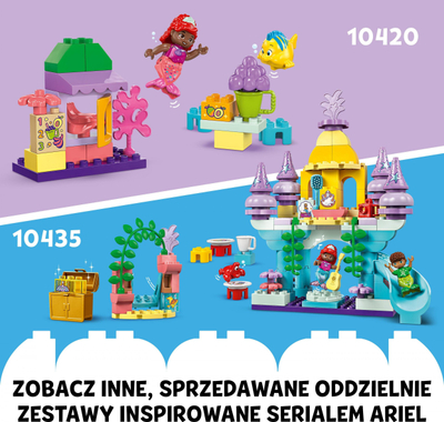 Lodër LEGO Duplo Disney Ariel Magical Underwater Palace 10435, set për me ndërtu, figura personazhesh, shumëngjyrëshe