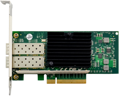 Kartë rrjeti Exsys InLine Dual 10G, 2x SFP+, PCIe x8, e zezë