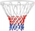 Rrjetë basketbolli Enero Net For Rim Basket, 12 mbajtëse, plastike, shumëngjyrëshe