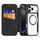Këllëf telefoni Dux Ducis Skin X Pro për iPhone 17 Pro, me portofol, MagSafe, i zi