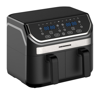 Fritezë me ajër të nxehtë Heinner Double Master HAF-KDB1700BK, 8.5L, 1700W, e zezë