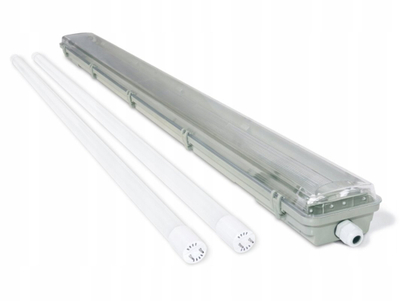 Panel ndriçimi LED Heda HDL236KOM, 2xT8 18W, 120cm IP65, gri