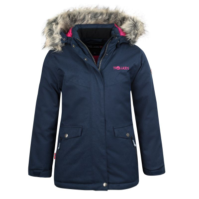 Детска јакна Trollkids Oslo Coat XT Jr, водоотпорна, со термичка изолација, сина