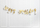 Baner dekorativ Teka Happy Birthday me lule, për ditëlindje, i artë