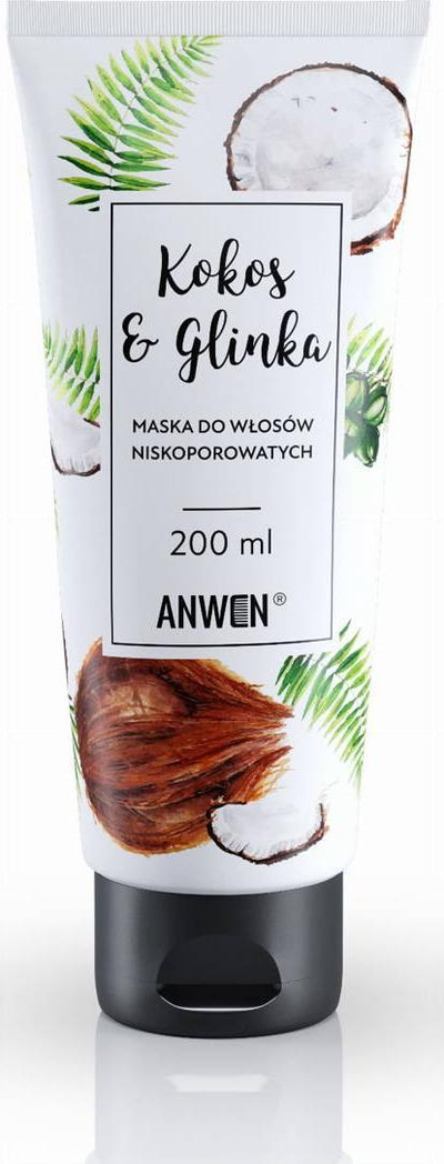Maskë flokësh Anwen Coconut and Clay, për flokë me porozitet t’ulët, 200 ml