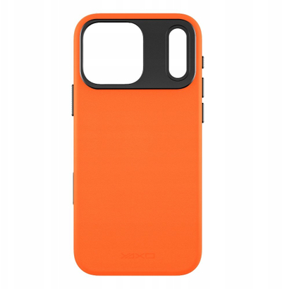 Kllapë telefoni YAXO Leather Gear Slim për iPhone 17 Pro Max, MagSafe, lëkurë eko, portokalli
