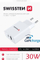 Karikues udhëtimi Swissten, 1x USB C, 1x USB A, 30W, i bardhë