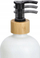 Set me dozatorë sapuni e lëngu enësh me nënstole prej bambuje, 500 ml, 2 copë, ngjyrë e zezë