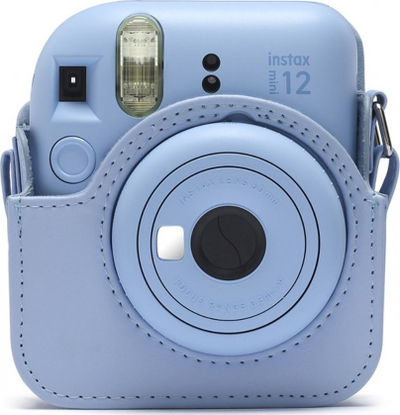 Kamerë instant Fujifilm Instax Mini 12, paketë me kuti mbrojtëse dhe film 10 copë, blu pastel