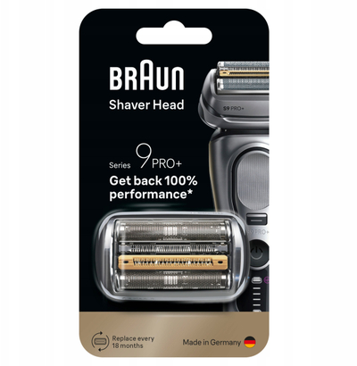 Kokë zëvendësuese rroje Braun Series 9 96M, për brisk elektrik, ngjyrë argjend
